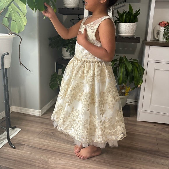 American Princess Ivory Floral Kids Dress - Picture 3 of 9